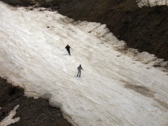 Those are skiers. In May. It was +20 outside.