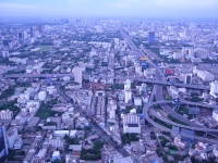 Thailand 2005. View of Bangkok from the top of the Bayok Hotel