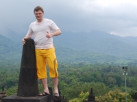 Thailand, Indonesia, Singapore (winter 2010). Me again at Borobudur