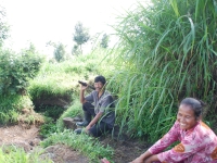 Thailand, Indonesia, Singapore (winter 2010). Climbing Mount Merapi. Locals