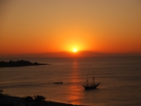 Greece, Rhodes, August-September 2015. Sea view, sunrise