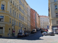 Prague, May 2017. Multicoloured houses