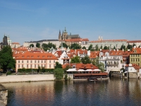 Prague, May 2017. View of the city from the Vltava River