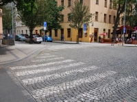 Prague, May 2017. The road with steps