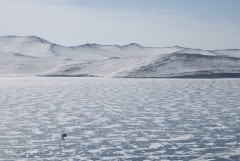 Traffic on Baikal ice