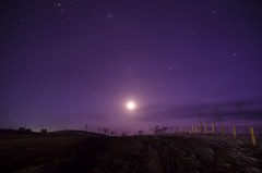 Night sky and moon